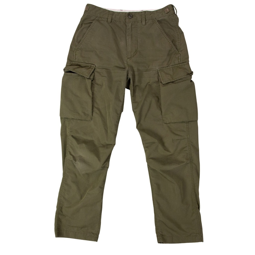 Wallace & Barnes Mens 28x30 Olive Green Ripstop Cargo Paratrooper Pants Military